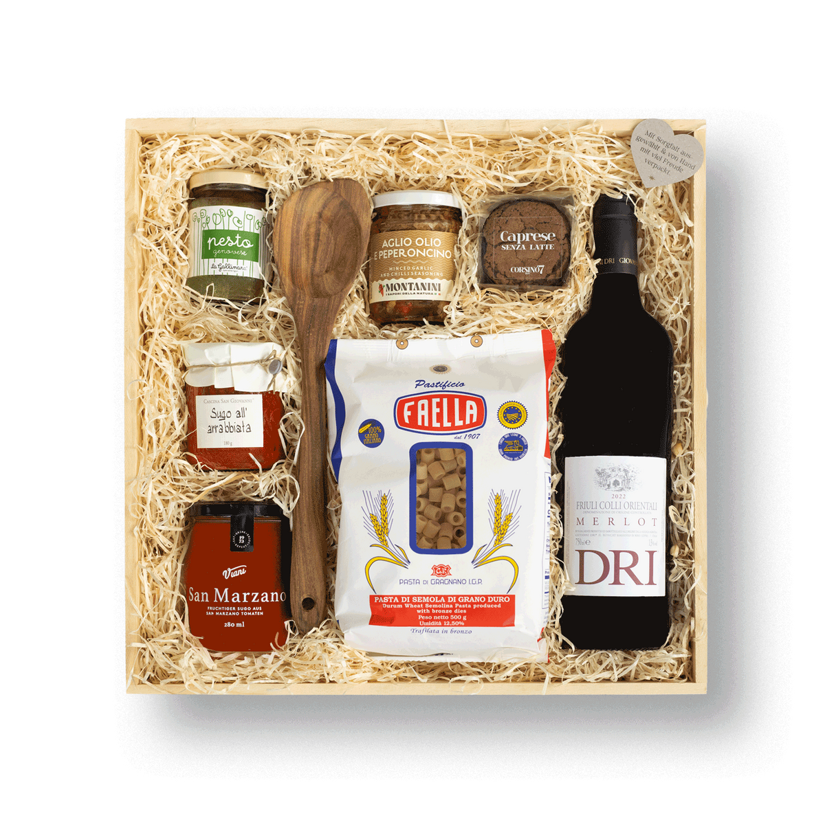 PASTA E PESTO in Holz 360 x 360  mm