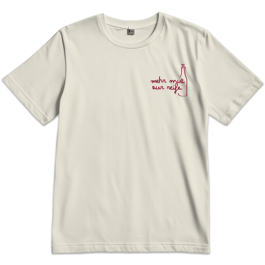 T-Shirt in natural "mehr Mut zur Reife", Größe S