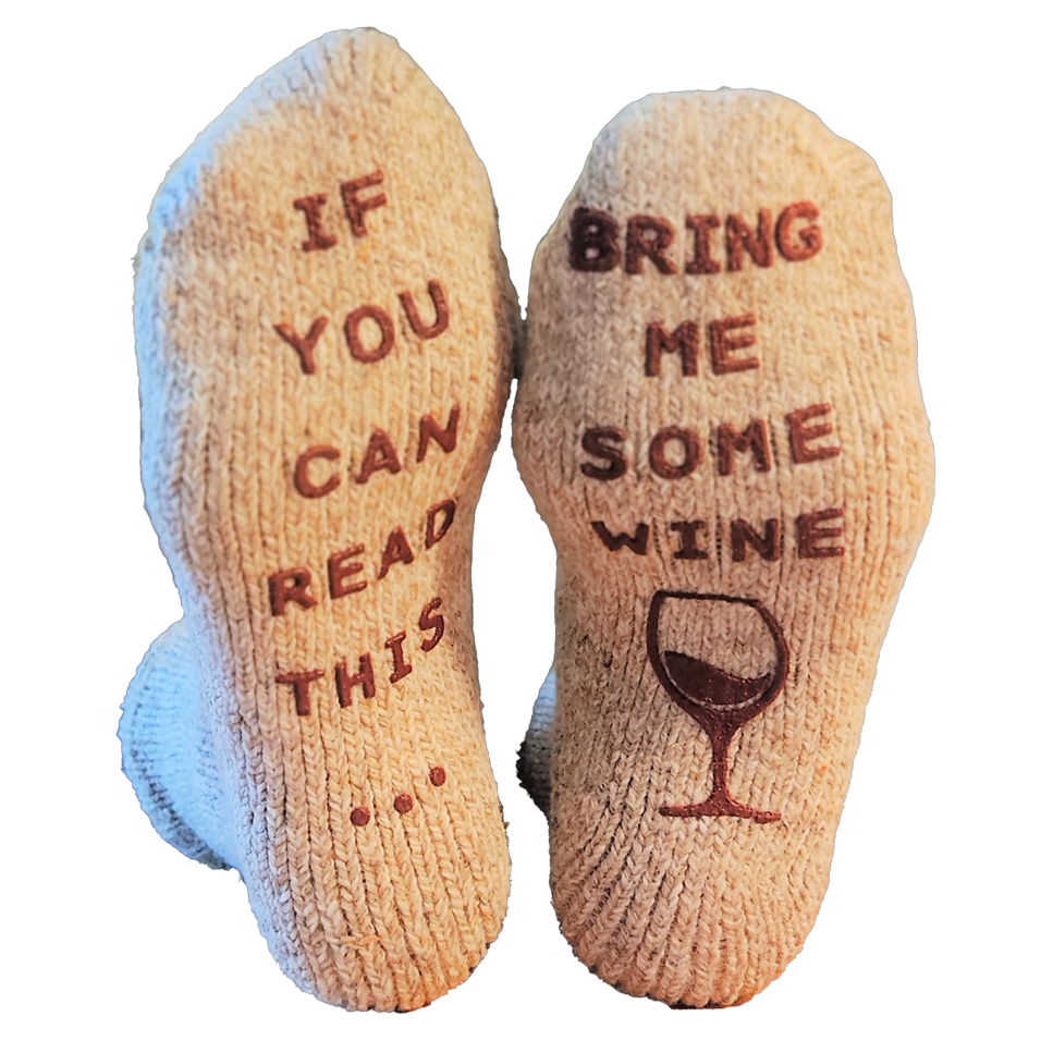 Socken "Wine Not" beige, Gr. 35/38